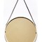Infinity Instruments Pinewood Wall Mirror - 18" Round Wall Mirror, Light Wood Frame, Leather Strap for Hanging 20029NT - alternate 3